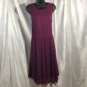 Torrid Burgundy Lace Trim Skater Dress